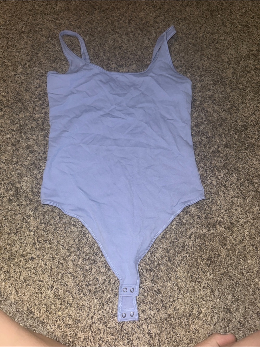 Abercrombie & Fitch Light Lavender/Periwinkle Ribbed Bodysuit